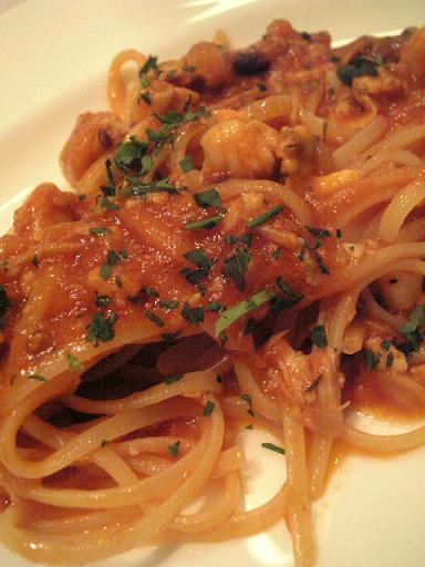 魚貝のパスタ