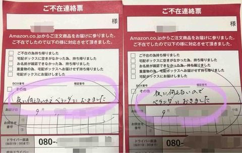 Amazonの配送業者が勝手に外に荷物を置いていったので 配送方法を問い合わせてみた Log Amazonの配送業者が勝手に外に荷物を置いていったので 配送方法を問い合わせてみた Log