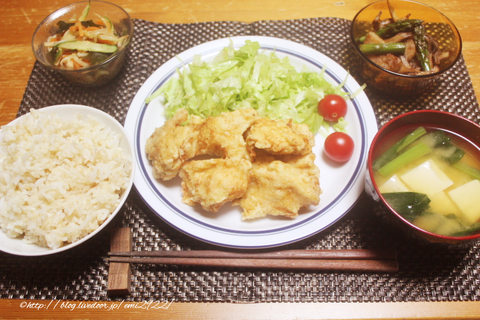 とり天の献立 : 美味しいごはん