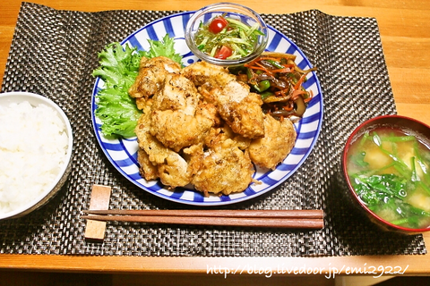 鶏胸肉deとり天の献立 : 美味しいごはん
