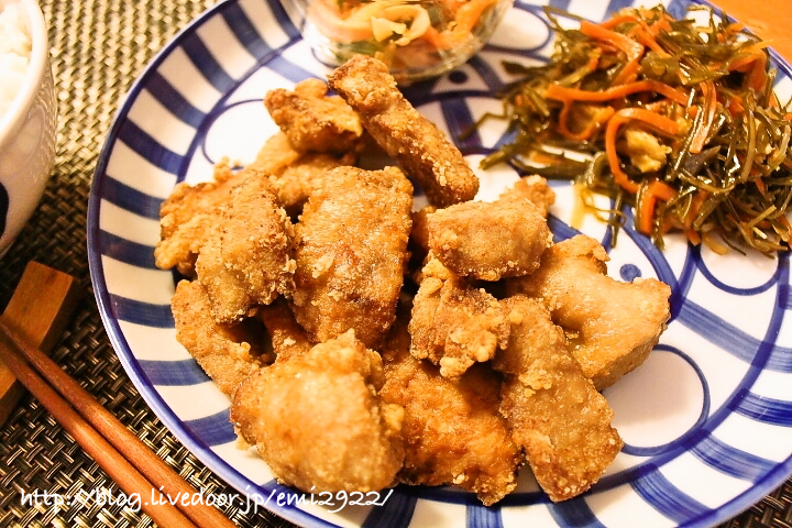 マグロのアラde竜田揚げの献立 美味しいごはん