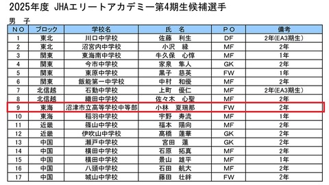 男子代表