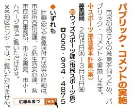 スポーツ計画パブコメ