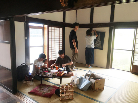 刺し子展示準備