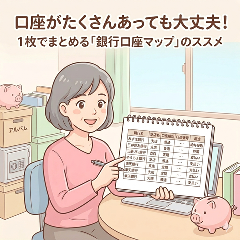 銀行口座一覧マップ