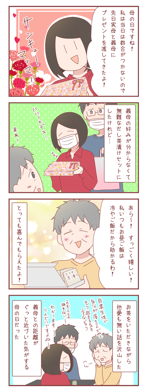 母の日なのでお義母さんにプレゼント渡した結果