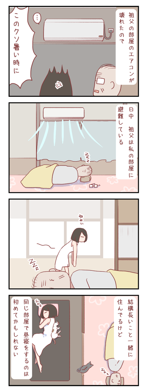 祖父の部屋のエアコンが壊れた結果【ろぐ６１２】