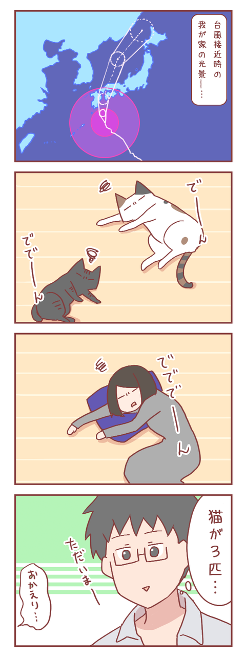 台風が近づくと我が家はこうなる