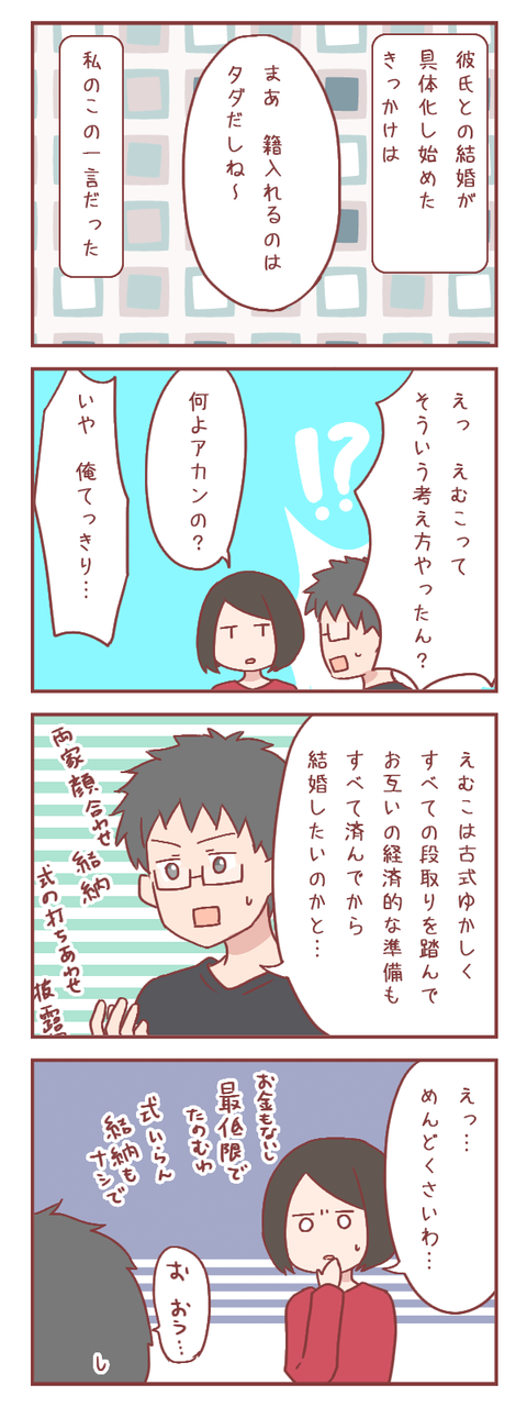 彼氏との結婚が具体化し始めた切っ掛けになった一言