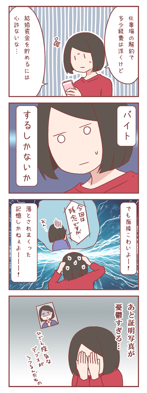 結婚資金を貯めるにはバイトが不可欠…でも（婚活編）