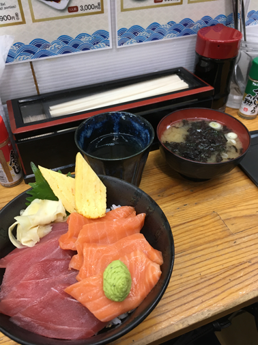 マグロサーモン丼