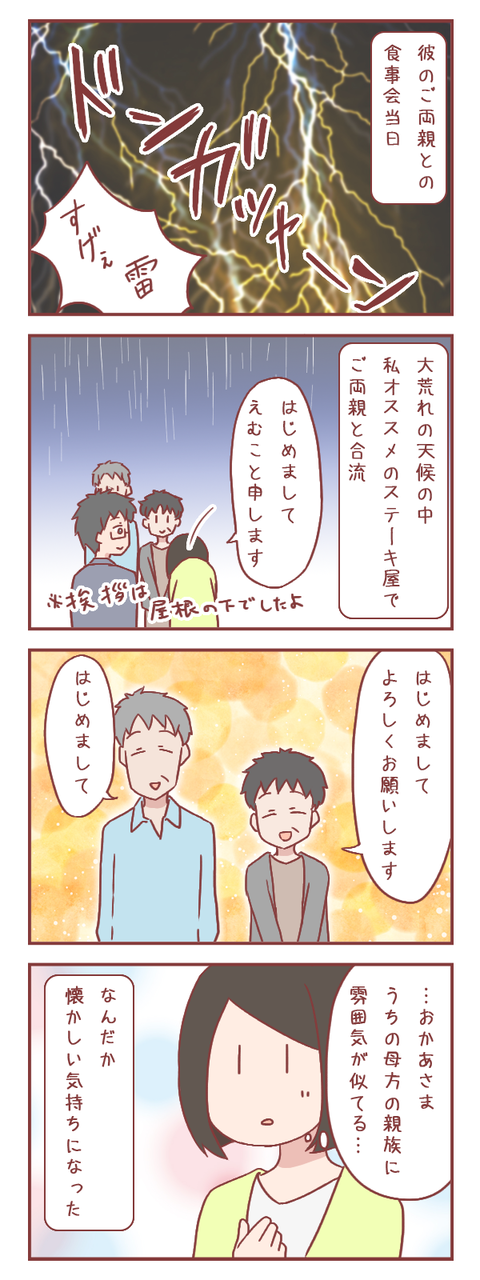彼親との初対面で感じたこと（婚活編）