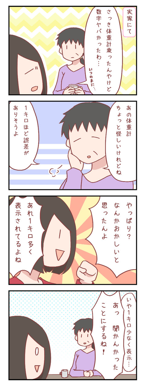 実家の体重計のとある疑惑と知りたくない現実【ろぐ829】