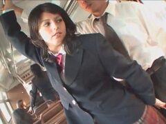 綺麗な外人JKに電車内で痴女られるサラリーマン