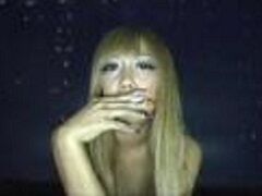 黒ギャルがタバコ吸いながら罵声を浴びせてオナ見