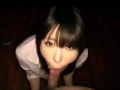 美人OLのノーハンドフェラで３連続射精！