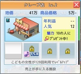 クレープ屋(基本値)