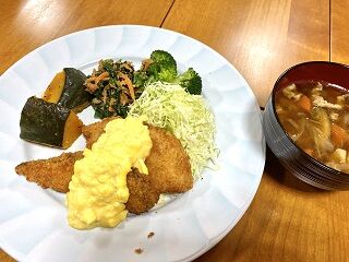 鮭&ホキフライ