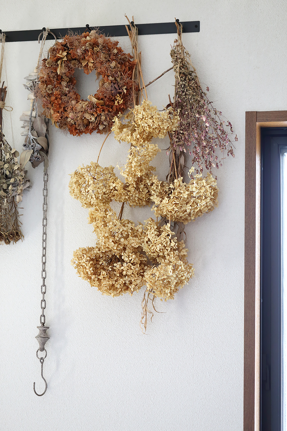 ドライフラワー　アナベル　テトラゴナ　オレガノ　リース