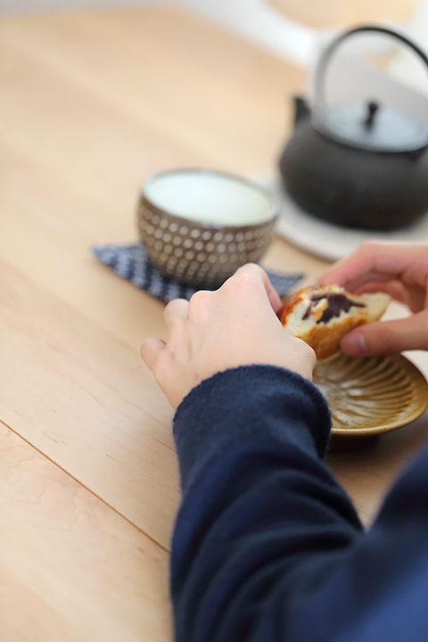 手作り　あんぱん　樂久登窯　鉄瓶　富澤商店