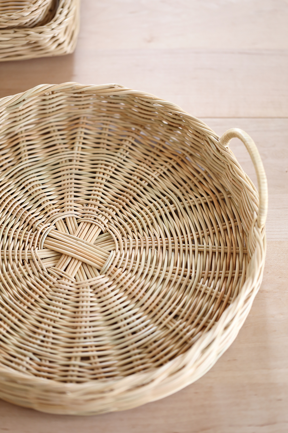 moily モイリー カンボジア ラペア 籠 カゴ トレー ラウンドトレイF