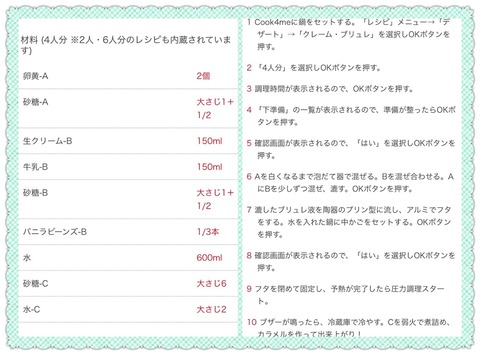 ティファールCook4meでクレームブリュレを作ってみたらパステルプリンのごとく激うま