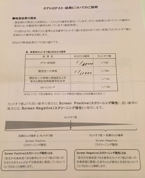 クアトロテスト結果説明の内容