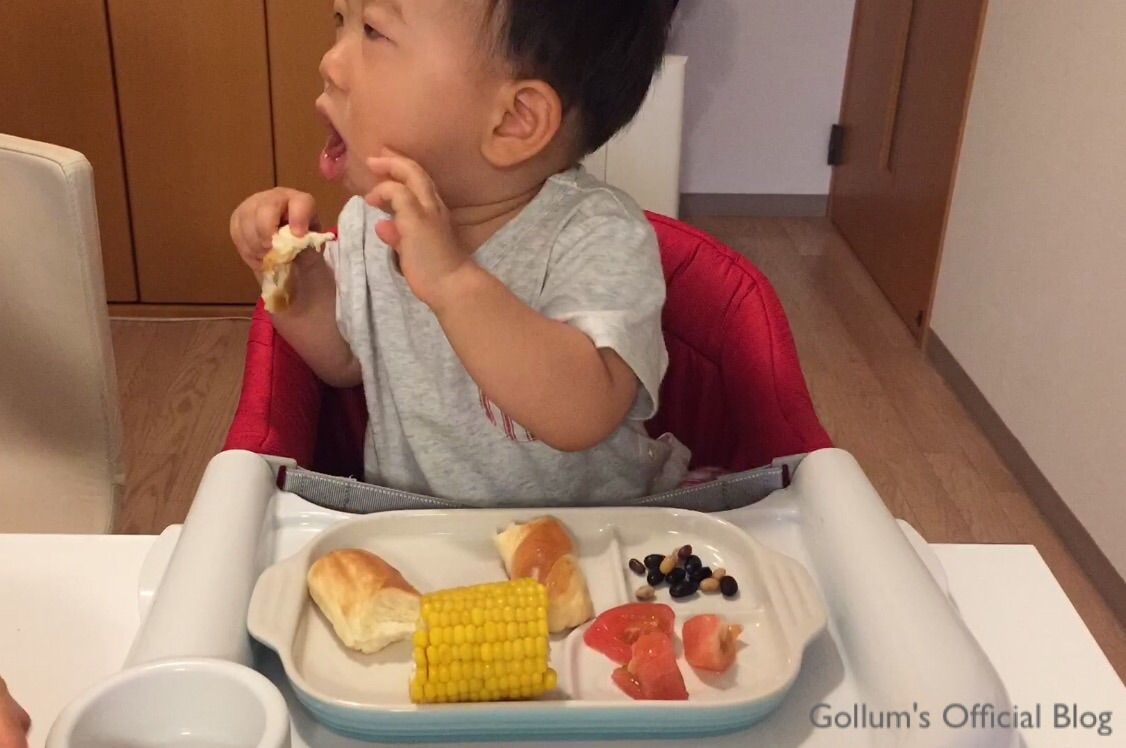 1歳児の自由な手づかみ食事ムービー 1歳3ヶ月タイムラプス 東京で4歳差子育て頑張ってます
