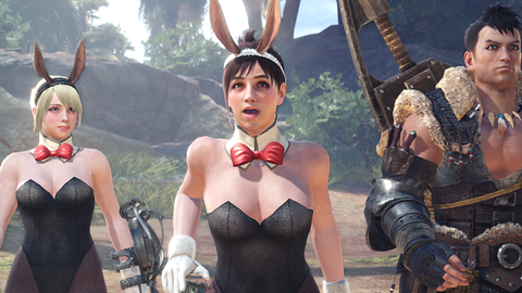 Mhwの受付嬢さん エッチなバニーガール姿を披露してしまう ｗ Eスポ