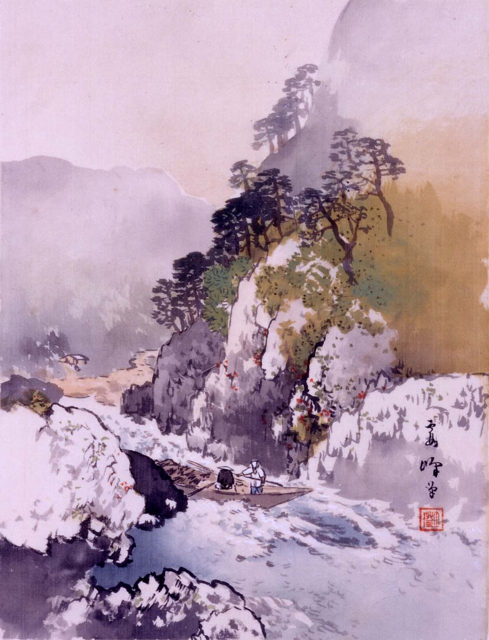 【真作】掛軸 川北霞峰 雪景山水図 冬の情景 四条派 合箱入 Q43 川北霞峰 四条円山派Ⅰ : enmasaroomのblog