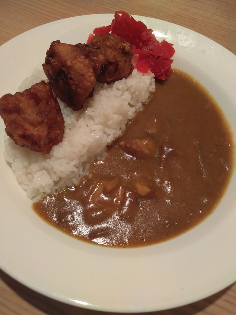 C Cカレー 吉祥寺 からあげカレー辛口 ５７０円 米と麺