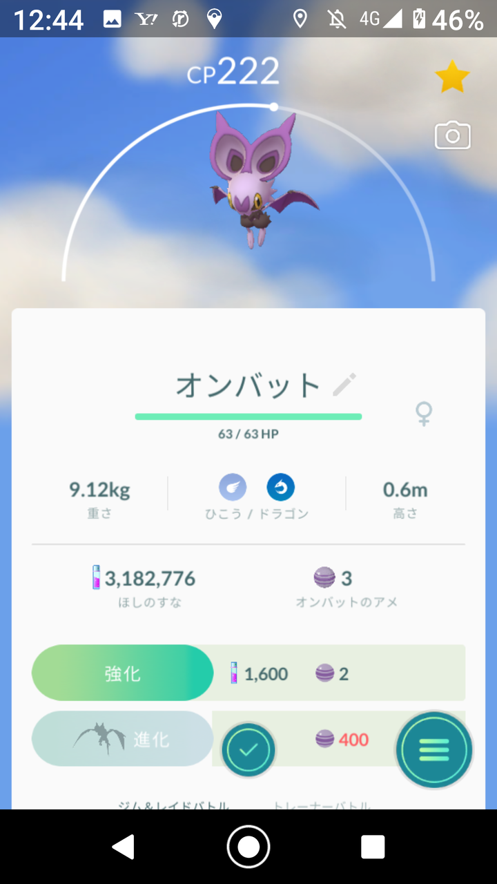 ポケモンgo オンバット 米と麺
