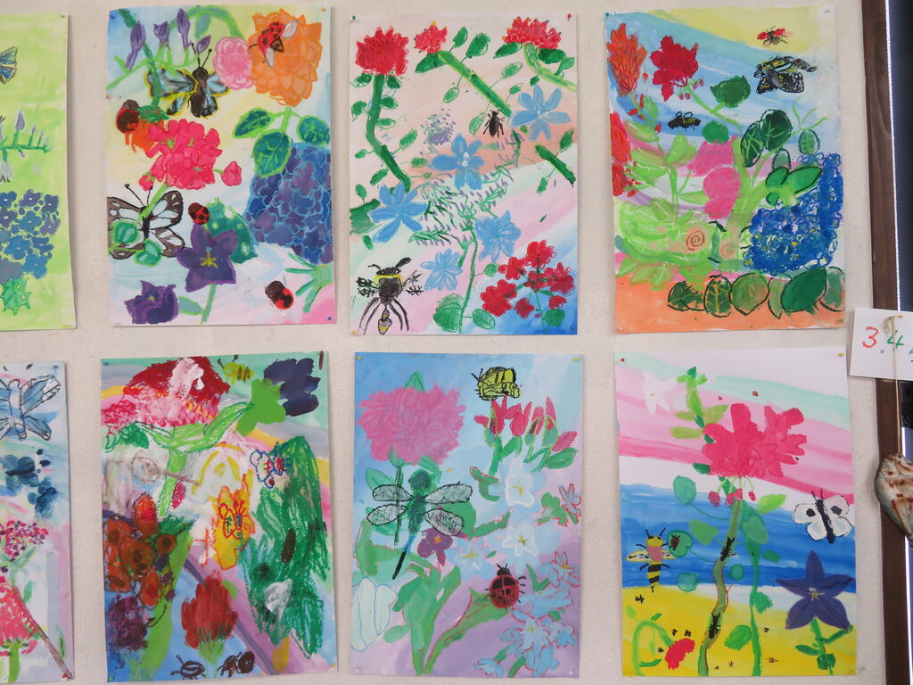 花の絵 小学３ ４年生 アトリエ村絵の会