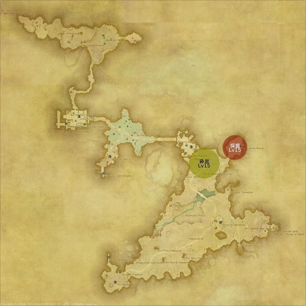 西ザナラーン 採掘ポイント レベル15 えおまっぷ