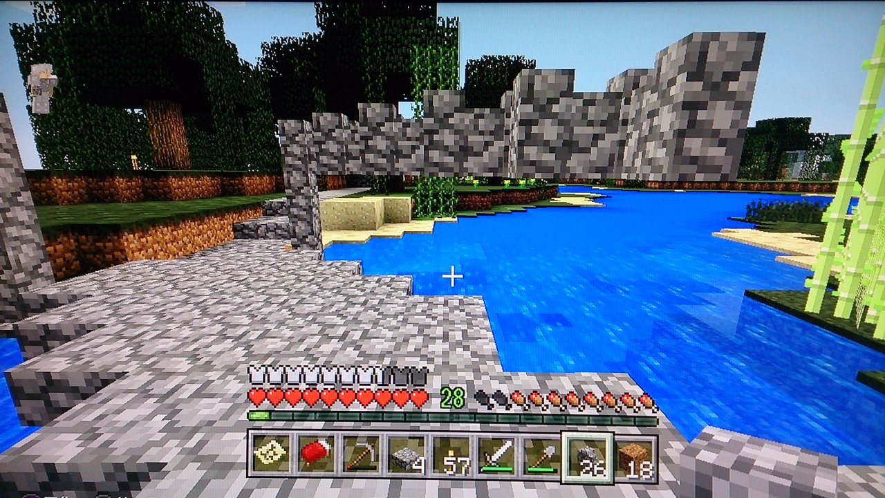 湿地帯 砂漠地帯までトラス橋をかける えぽんのマイクラ開拓日記