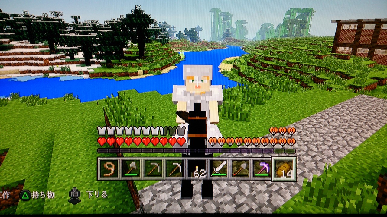 湿地帯 砂漠地帯までトラス橋をかける えぽんのマイクラ開拓日記