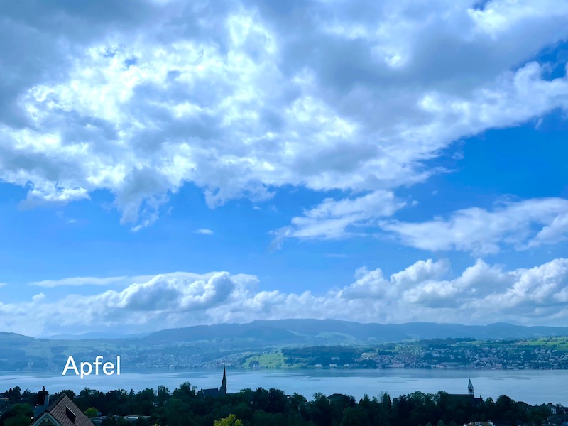 長続きの豪雨のあと スイスの街角から