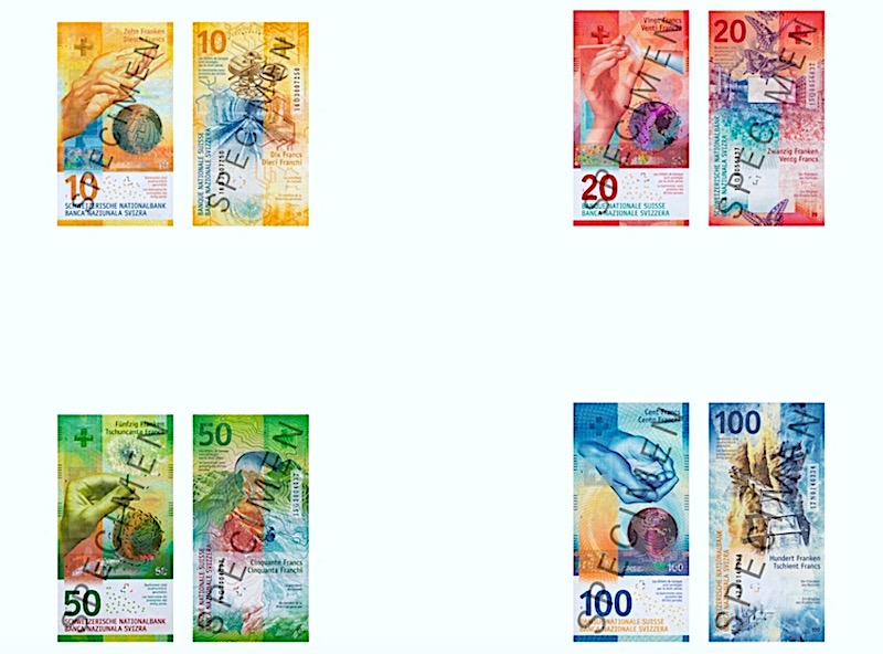 新しい100フラン紙幣と、こんなアプリ! : スイスの街角から