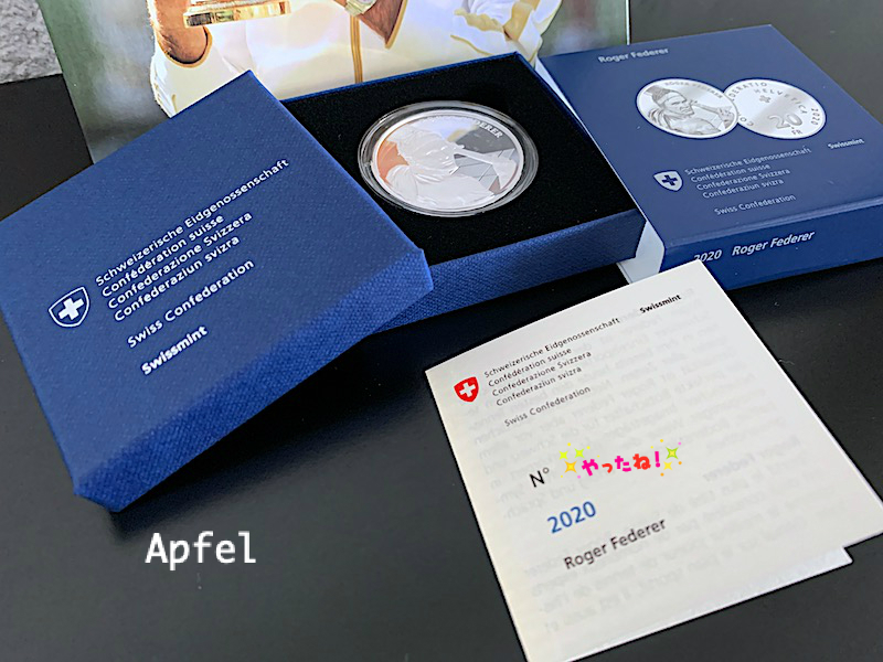 ロジャーフェデラー記念コイン スイス連邦造幣局発行品 銀貨 fit=scale