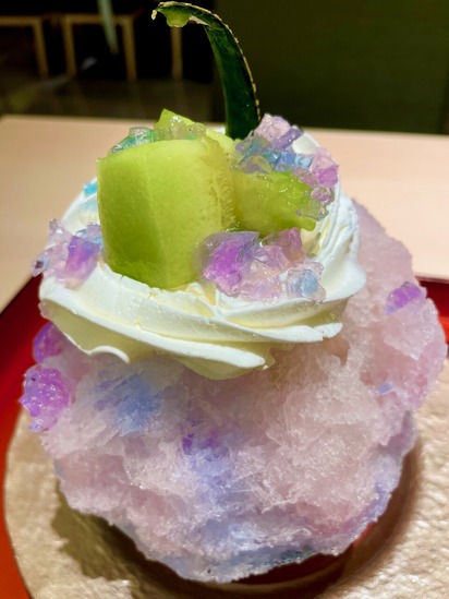 色が変わる紫陽花かき氷