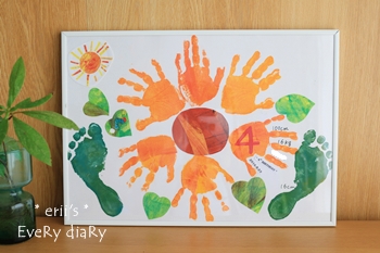 4歳記念 夏らしい ひまわり の手形アート作成 えりゐのｅｖｅｒｙ ｄｉａｒｙ Powered By ライブドアブログ