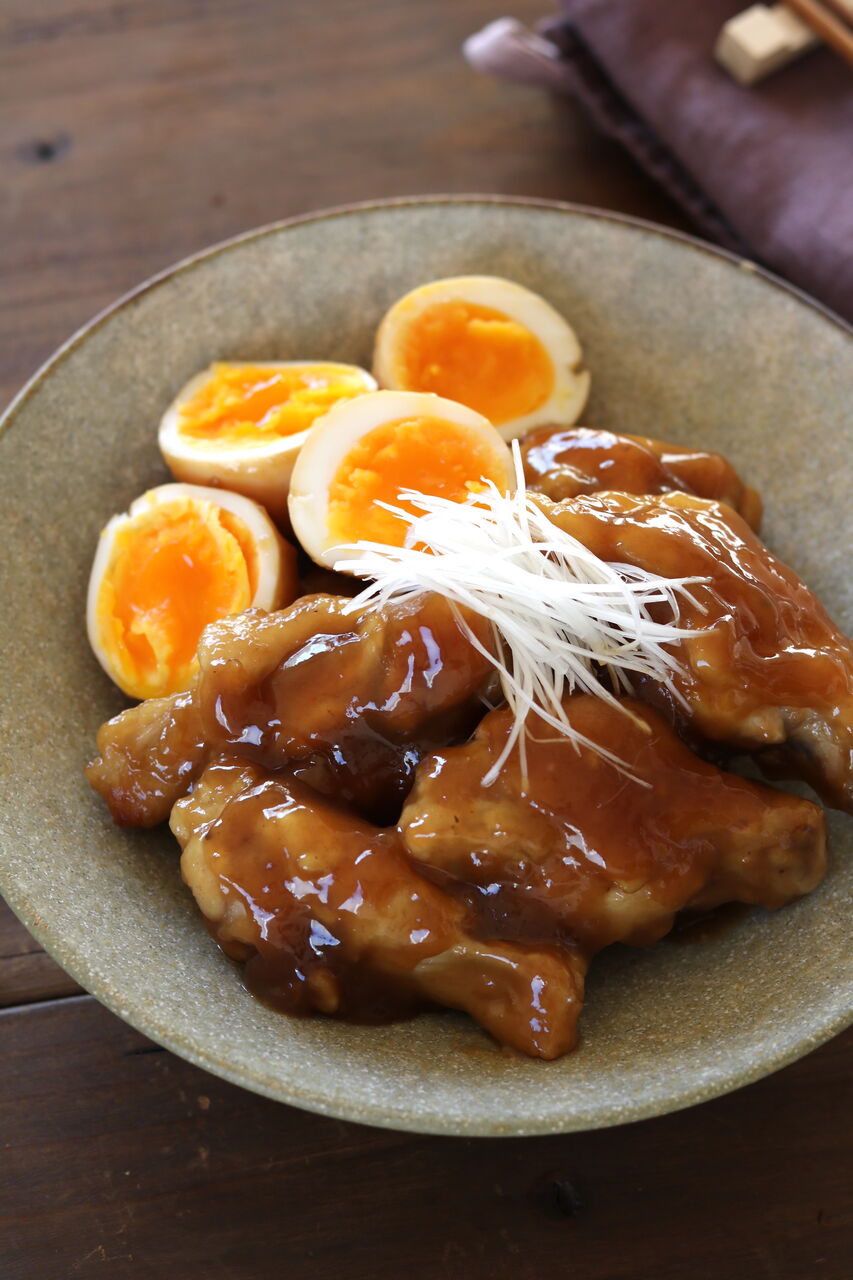 今日の主菜 手羽元と茹で卵の黒酢あん 私と家族と食卓と 料理家 神田えり子