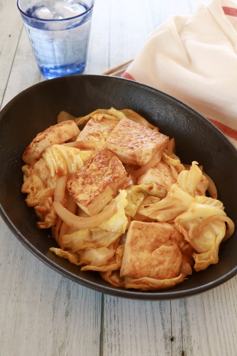 キャベツと豆腐の回鍋肉風