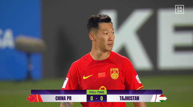 【悲報】中国代表さん、アジア杯初戦で格下タジキスタン相手に勝てないｗｗｗｗ
