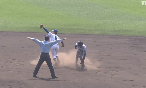 【悲報】東海大相模、8点差で盗塁