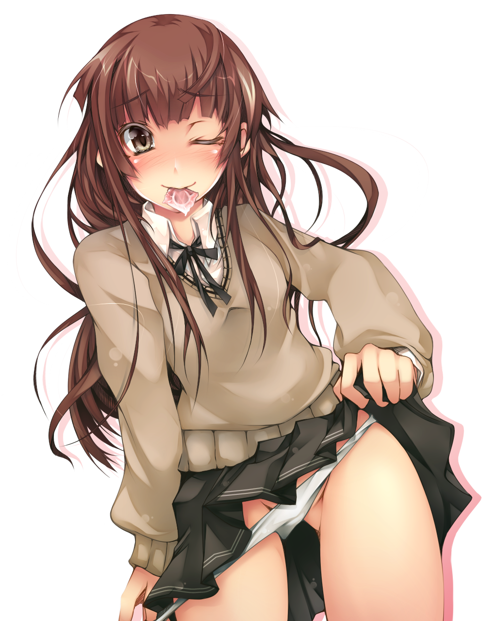 咥えゴム コンドームを咥えている女の子の二次エロ画像 Part1 ２次元 エッチな美女
