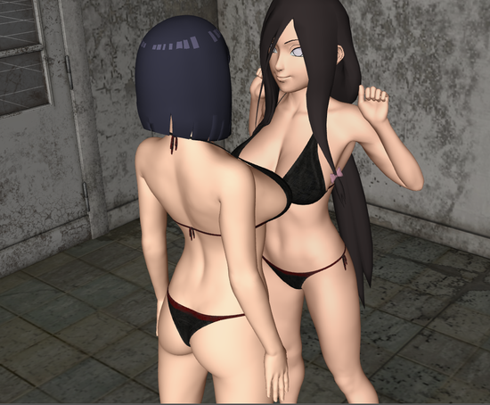 日向姉妹　乳比べ (8)