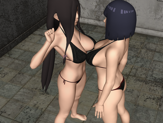 日向姉妹　乳比べ (7)