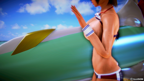 サーフ女子 水着からポロリ (4)