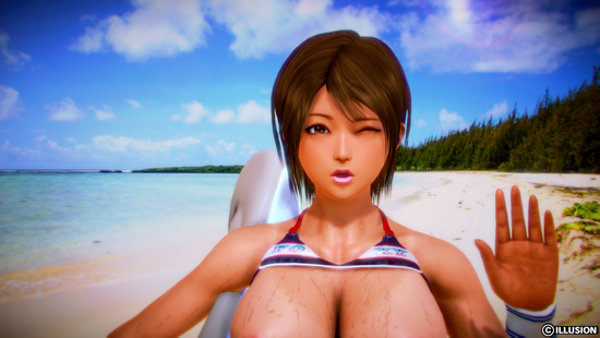 サーフ女子 水着からポロリ (1)